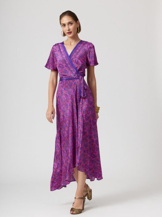 Simone Irani – Roma, Sari Wrap Dress_ Mystic Pink(2)