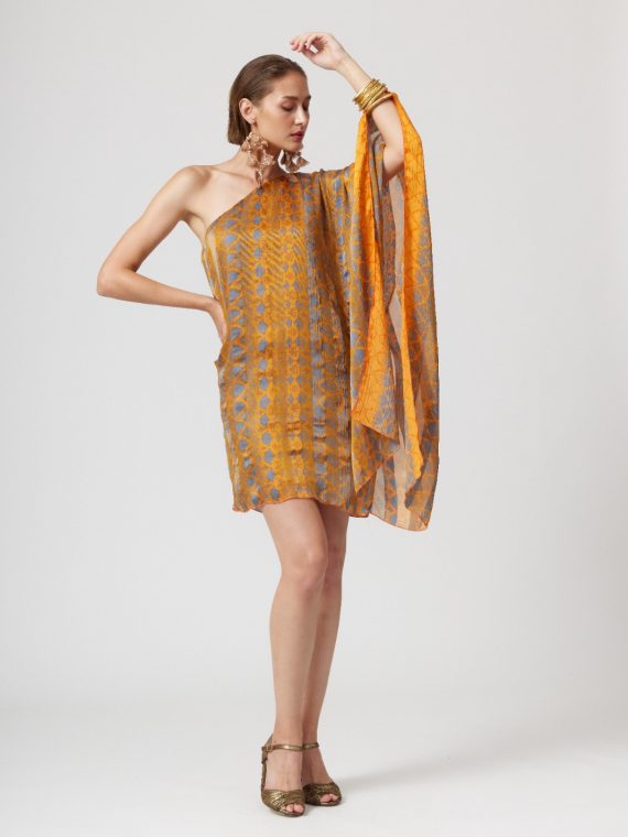 Simone Irani – Neo, One Shoulder Kaftan Dress 4