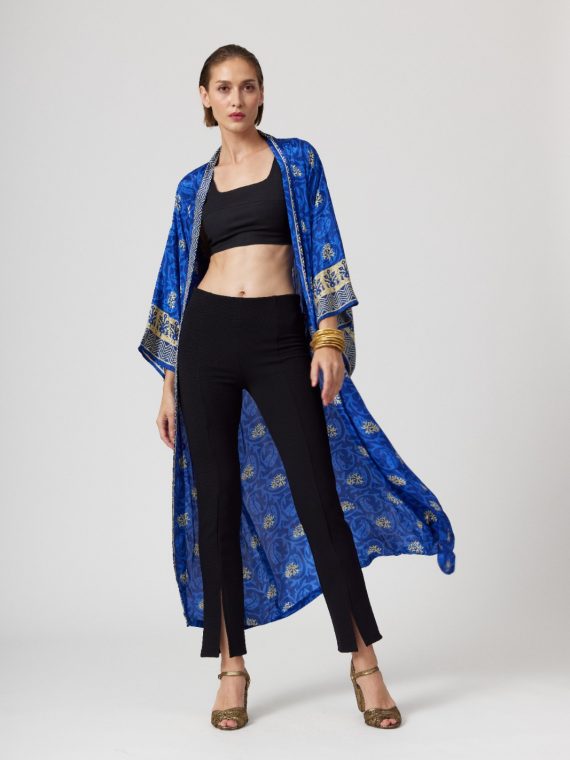 Simone Irani – Tamara, Sari Long Kimono_ Royal Blue