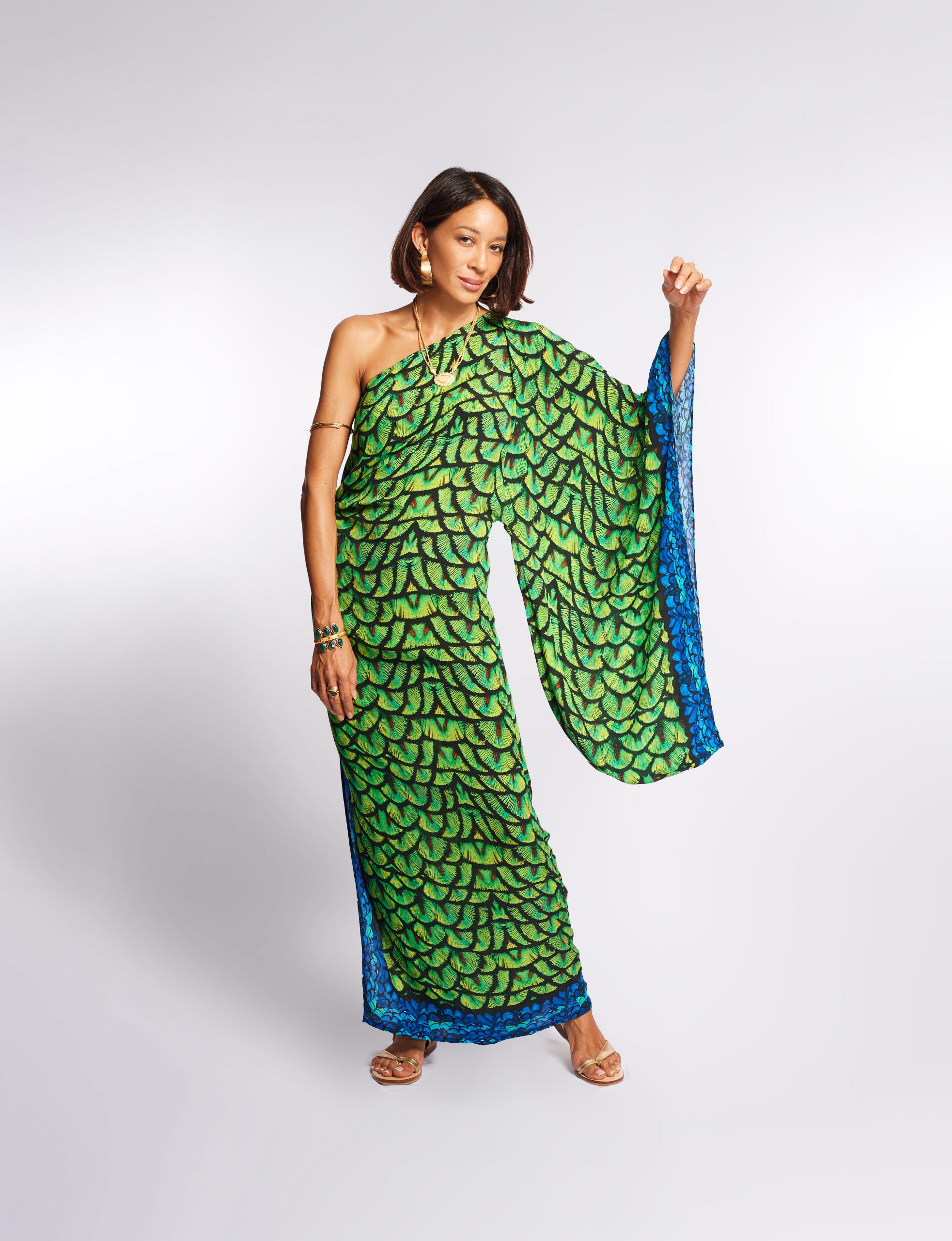 Simone Irani – Syrena, Mermaid Dress_ Chartreuse(1)